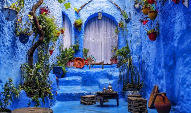 A street in Chefchaouen, Morocco