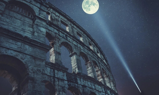 The Colosseum at night