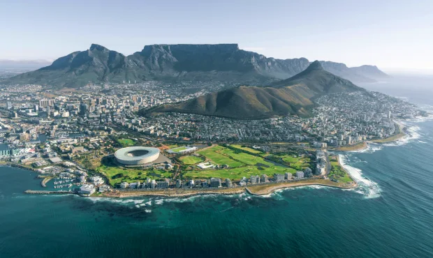 Aerial view of Cape Town