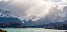 A lake and mountains